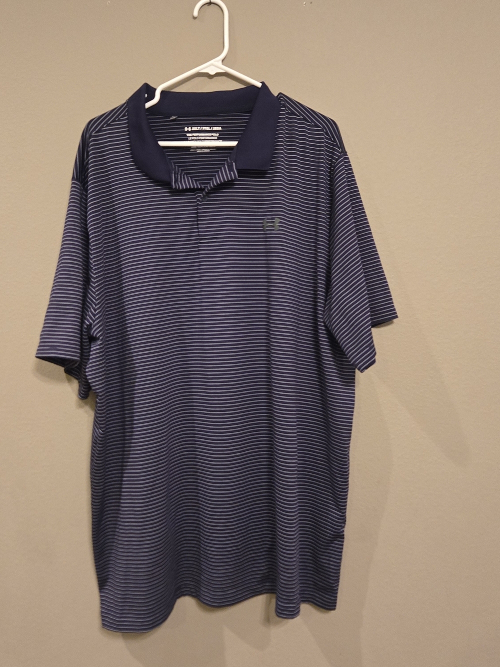Under Armour Men’s Navy Striped Polo Shirt